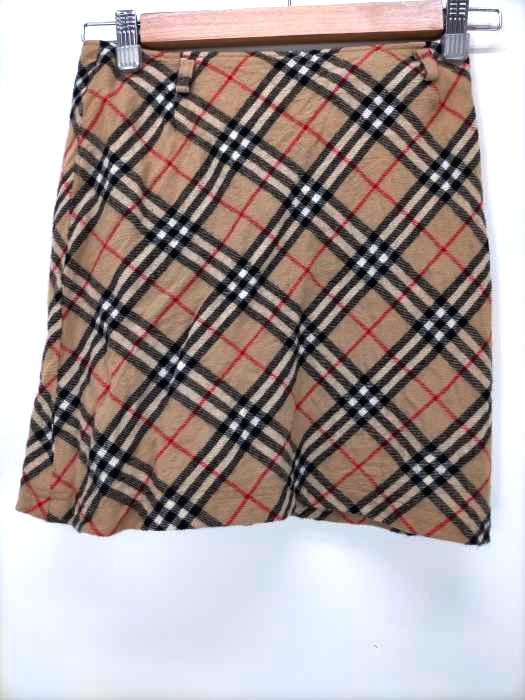 BURBERRY LONDON BLUE LABEL(バーバリーロンドンブルーレーベル) ノバチェック ウールミニスカート Y2K レディース FR：36
