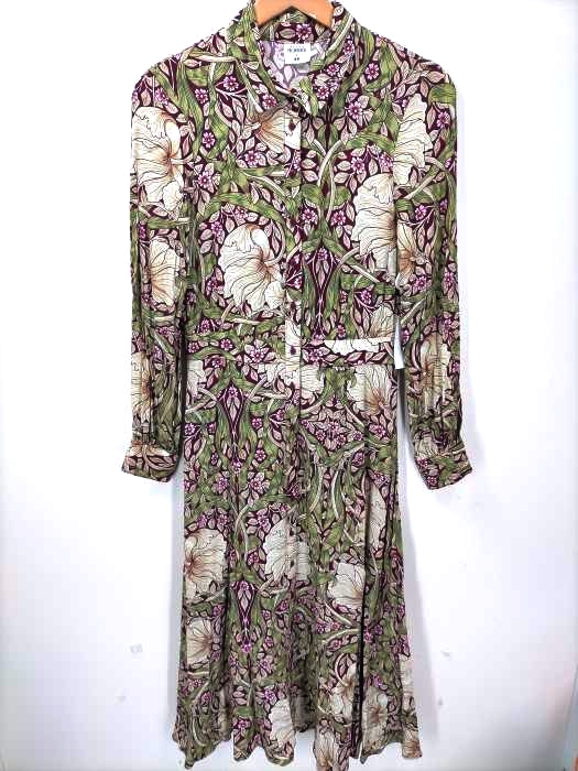 WILLIAM MORRIS(ウィリアムモリス) ボタニカル柄 マキシワンピース レディース US：4