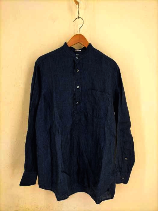 インディヴィジュアライズドシャツ individualized shirts CLASSIC FIT リネンバンドカラー プルオーバーシャツ メンズ  15-32