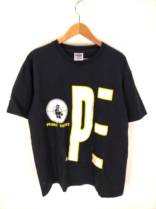 ユーズドフルギ USED古着 Pubic Enemy リプリント Tシャツ メンズ JPN：XL