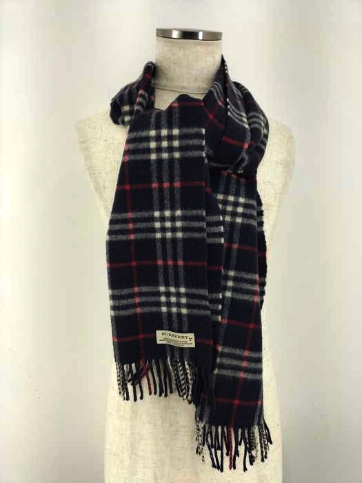 バーバリー BURBERRY カシミヤ ウール混 マフラー メンズ 表記無