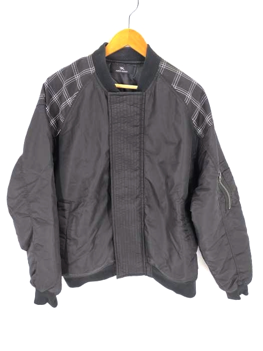 ユーズドフルギ USED古着 {{Matin Avenir}}22AW チェック切り替えMA1ジャケット メンズ JPN：L