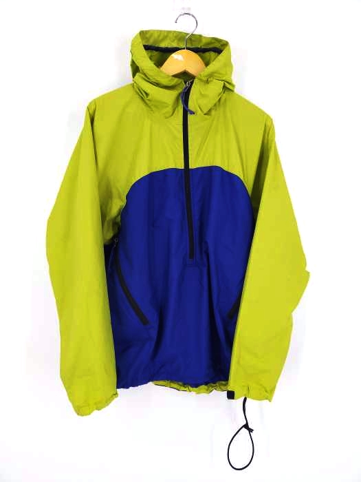 パタゴニア patagonia 01年製 ESSENSHELL PULLOVER ライムグリーン/ブルー メンズ import：M
