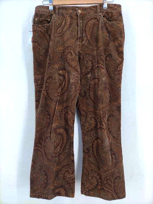 ジョーンズニューヨーク JONES NEW YORK SCOVILLジップ ペイズリー柄 コーデュロイパンツ メンズ  12