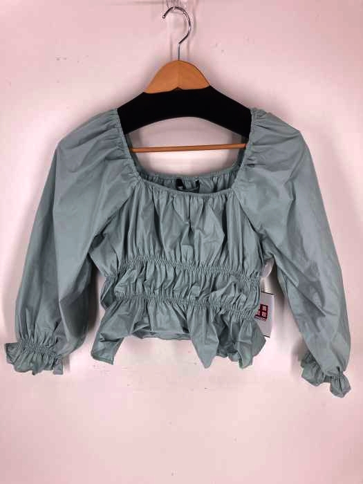 ZARA(ザラ) スクエアネック シャーリングブラウス レディース import：S import：S