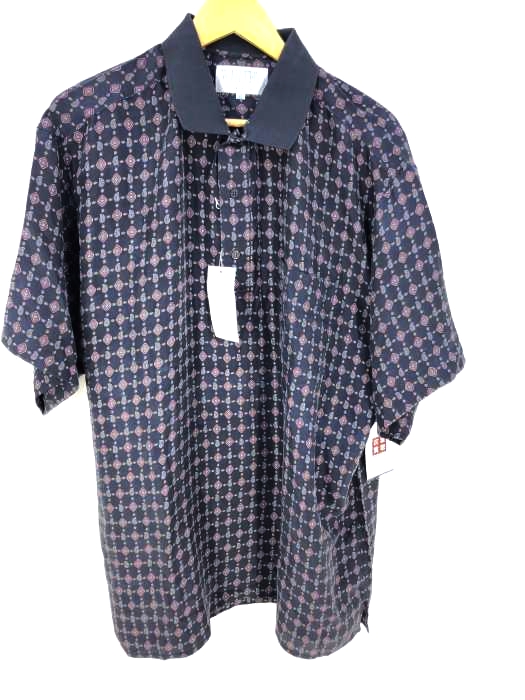 USED古着(ユーズドフルギ) 総柄 シルク ポロシャツ メンズ  XL