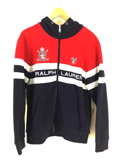 POLO RALPH LAUREN(ポロラルフローレン) ロゴプリント トリコロールジップアップパーカー メンズ JPN：M