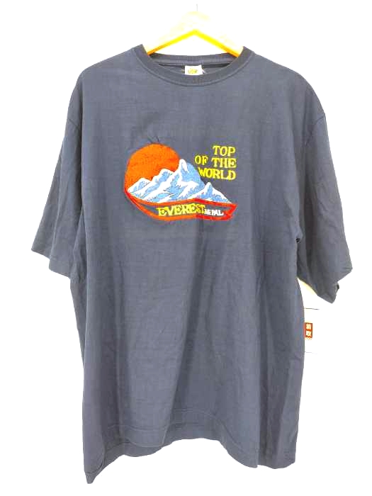 USED古着(ユーズドフルギ) SHANGRI-LA TOP OF THE WORLD EVEREST 刺しゅう Tシャツ メンズ EUR：48