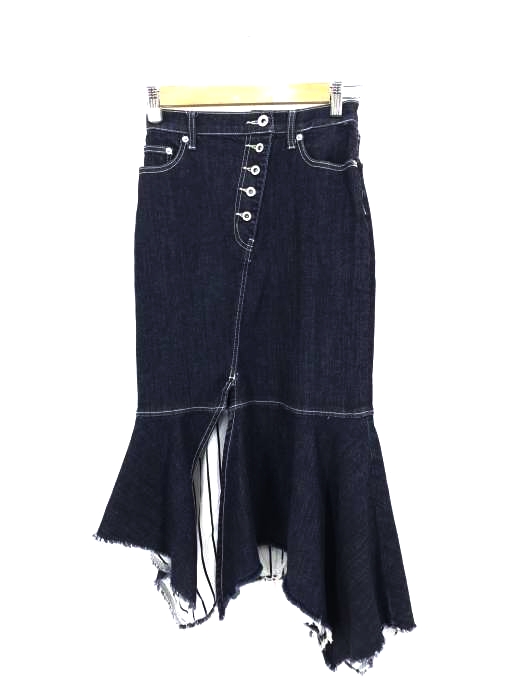 EVRIS(エヴリス) ドッキングイレギュラーヘムDENIMスカート レディース JPN：S