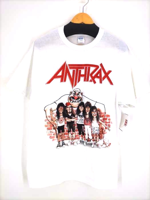 GILDAN ANTHRAX not man アンスラックス プリントバンドTシャツ メンズ L