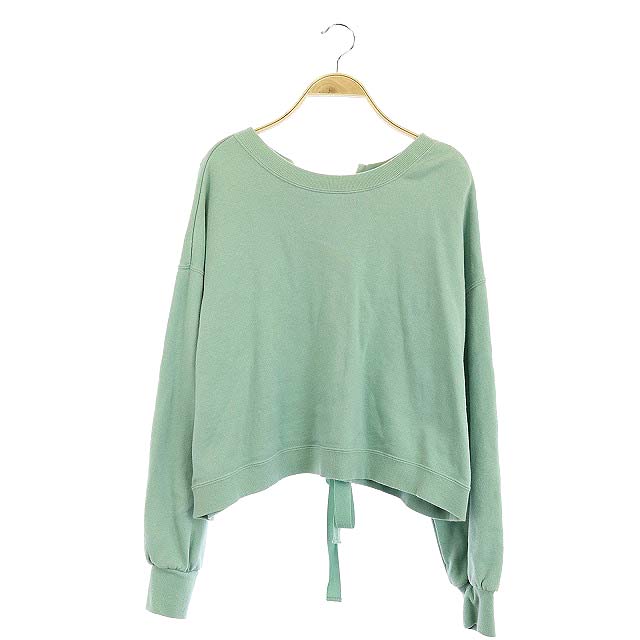 Rirandture(リランドチュール) 19SS バックレースアップ スウェット トレーナー カットソー 長袖 プルオーバー クルーネック 2 ミントグリーン /AA ■OS レディース  2（日本サイズ相当M)