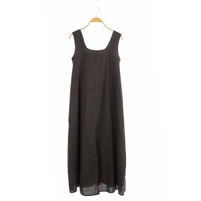 PLST(プラステ) 19SS コットンリネンローンスクエアネックワンピース ロング ノースリーブ S グレー /KN ■OS レディース  S