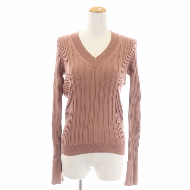 IENA(イエナ) VERMEIL par 19SS ニット カットソー Vネック 長袖 ピンク /AO レディース  表記なし