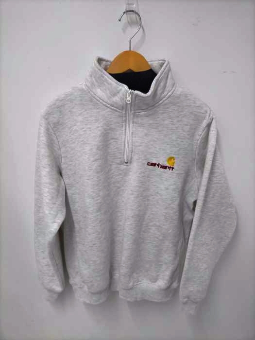 Carhartt WIP(カーハートワークインプログレス) ハーフジップ胸ロゴプルオーバースウェット メンズ JPN：M