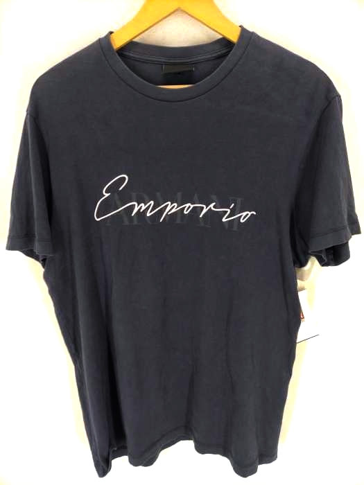 EMPORIO ARMANI(エンポリオアルマーニ) 刺繍ロゴクルーネックTシャツ メンズ import:XL
