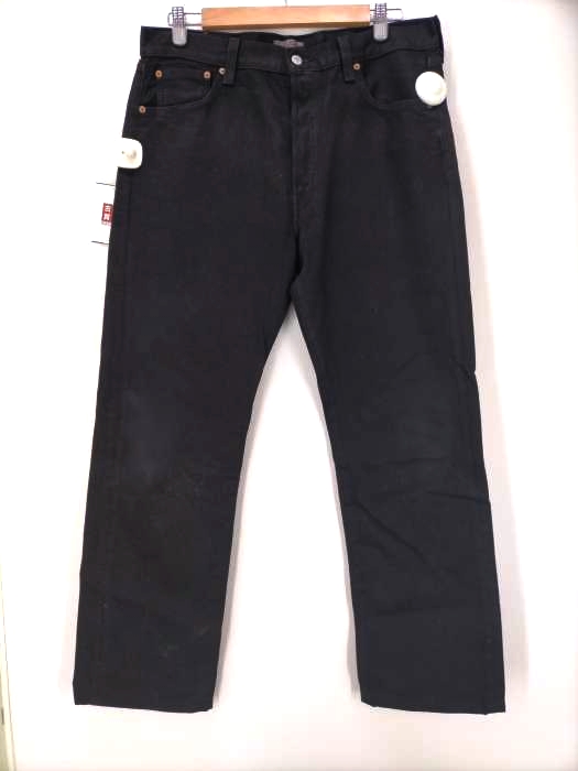 リーバイス Levis 501 STRAIGHT LEG BUTTON-FLY 製品染め ブラックデニムパンツ メンズ  W36L36