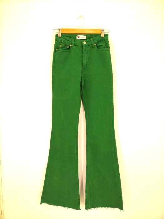 ZARA(ザラ) 裾カットオフ ストレッチフレアデニム レディース EUR：34