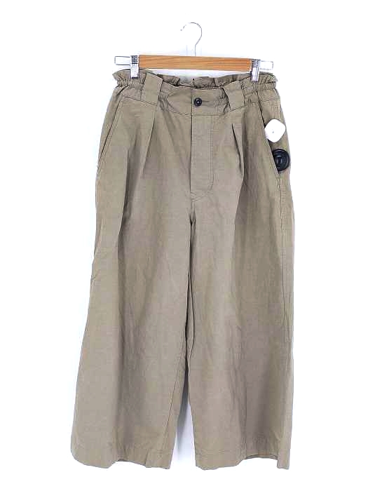 エムエイチエル マーガレットハウエル MHL. MARGARET HOWELL COTTON LINEN PLAIN WEAVE  イージーワイドパンツ レディース JPN：2