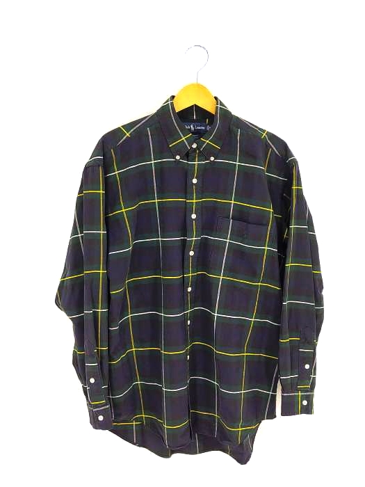 RALPH LAUREN(ラルフローレン) BIG SHIRT ポニー刺繍 チェックBDシャツ メンズ JPN：M