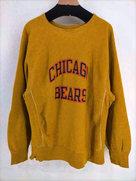 Champion(チャンピオン) 80S REVERSE WEAVE トリコタグ中期 CHICAGO BEARS 後染 アーチロゴラバー2段プリント クルーネックスウェット メンズ JPN：XL