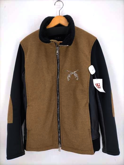 roar(ロアー) JERSEY × WOOL KNIT BLUSON ラインストーン 切替ジャケット メンズ JPN：4