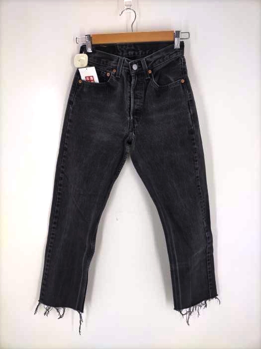リーバイス Levis 90S 501 USA製 ボタン裏533 後染めブラックデニムパンツ レディース  26×32