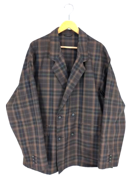 ビームス BEAMS オンブレ チェック ダブルブレスト ジャケット レディース JPN：L