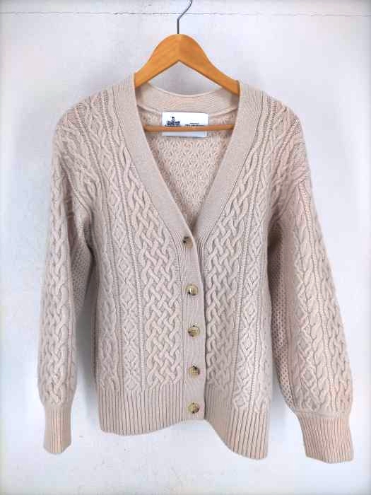 ユナイテッドアローズグリーンレーベルリラクシング UNITED ARROWS green label relaxing {{HAMILTON}}  アラン Vネック ニット カーディガン レディース FREE