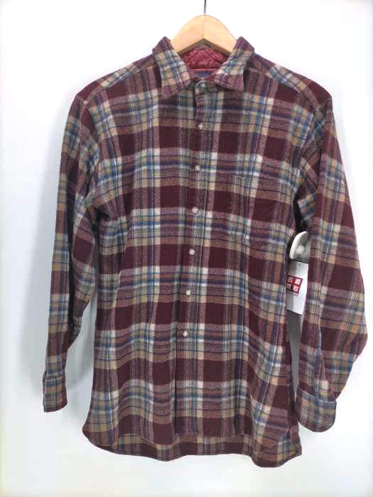 PENDLETON(ペンドルトン) USA製 70S  ウールチェックシャツ ユニセックス レディース トップス カジュアルシャツ