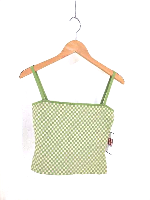 USED古着(ユーズドフルギ) Hey Life Store block check knit camisole レディース FREE