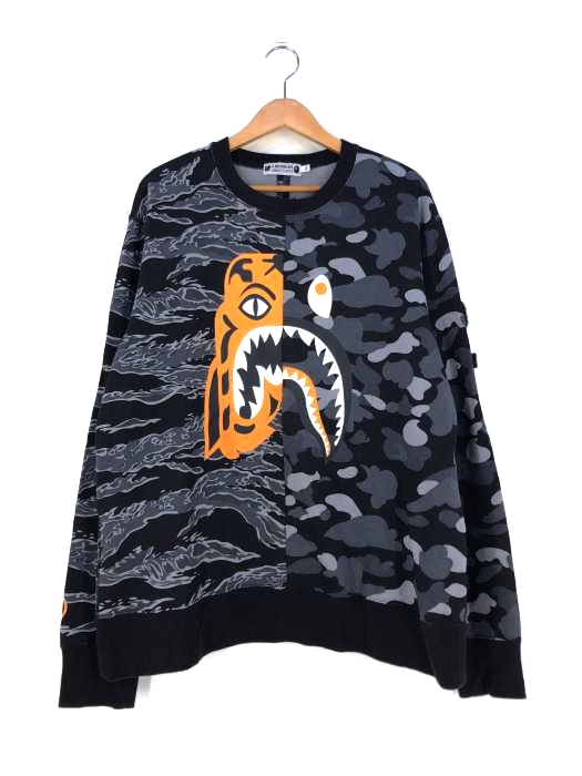 アベイシングエイプ A BATHING APE IGER SHARK HALF CREWNECK メンズ  2XL