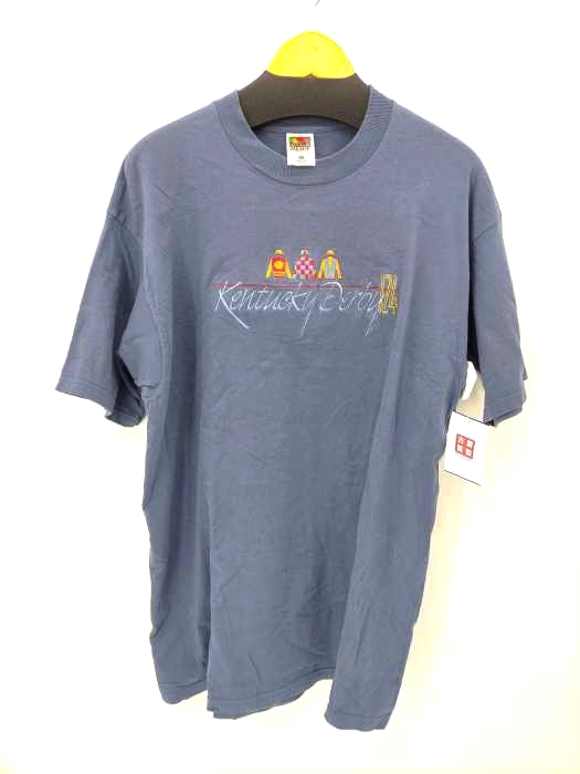 FRUIT OF THE LOOM(フルーツオブザルーム) 90s KENTUCKY DERBY 刺繍プリントクルーネックTシャツ メンズ JPN：XL