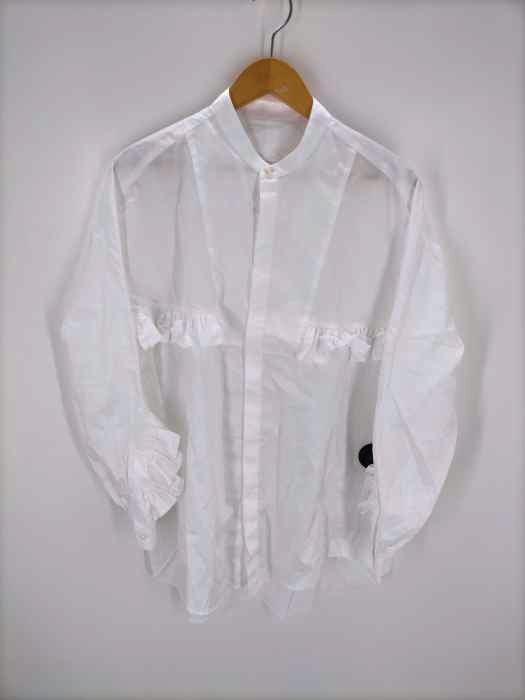 bourrienne paris 21AW フリルデザインバンドカラーシャツ レディース JPN：36