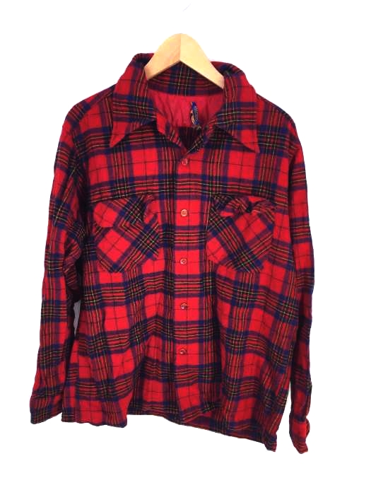 PENDLETON(ペンドルトン) 70s オープンカラー ウールシャツ メンズ  L