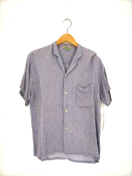 USED古着(ユーズドフルギ) MADE IN California ストライプオープンカラーシャツ メンズ import:S