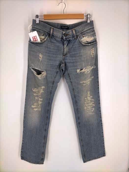 DOLCE&GABBANA(ドルチェアンドガッバーナ) クラッシュ加工デニムパンツ メンズ  46