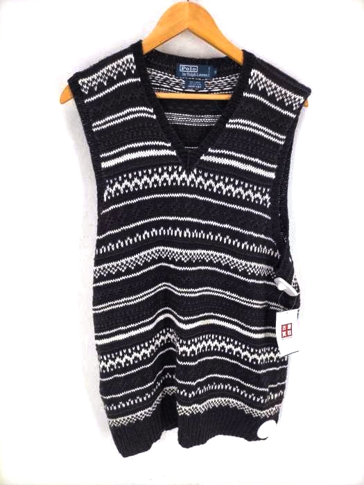 Polo by RALPH LAUREN(ポロバイラルフローレン) HAND KNIT リネン混コットンVネックニットベスト メンズ JPN：M