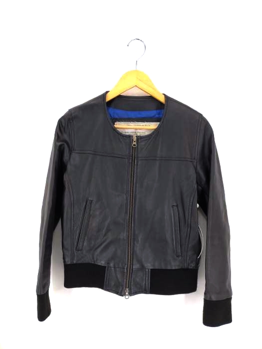 JTP LEATHER(ジェイティーピーレザー) ノーカラーフェイクレザージャケット レディース JPN：S
