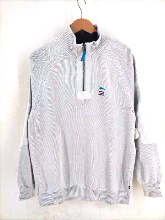 NAUTICA(ノーティカ) ハーフジップ エルボーパッチ付きニット メンズ JPN：L