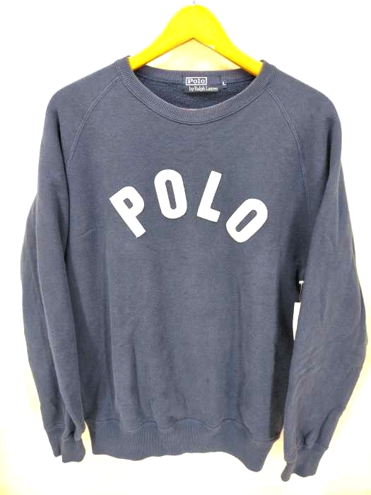 Polo by RALPH LAUREN(ポロバイラルフローレン) フェルトワッペンロゴ スウェット メンズ  L