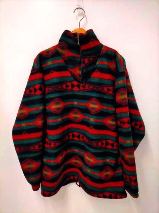ユーズドフルギ USED古着 ネイティヴ柄 ハーフジップフリース メンズ JPN：M