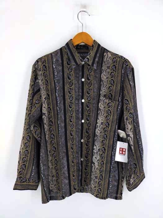 ユーズドフルギ USED古着 {{GREEN LINE SPORTS}} 総柄シャツ メンズ JPN：S