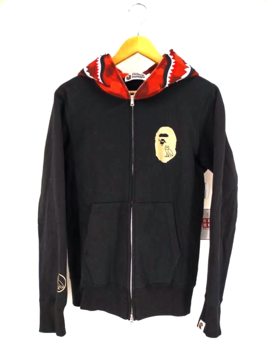 アベイシングエイプ A BATHING APE APE ×OVO SHARK FULL ZIP HOODIE メンズ JPN：S
