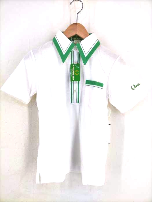 フレッドペリー FRED PERRY SPORTSWEAR 80S ヒットユニオンタグ ロゴ刺繍ポロシャツ レディース JPN：M
