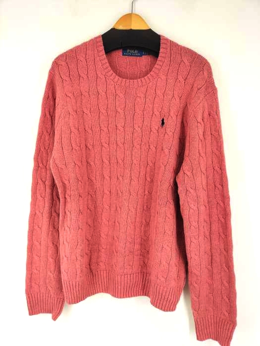 ポロラルフローレン POLO RALPH LAUREN ケーブル編みコットンニット メンズ  L
