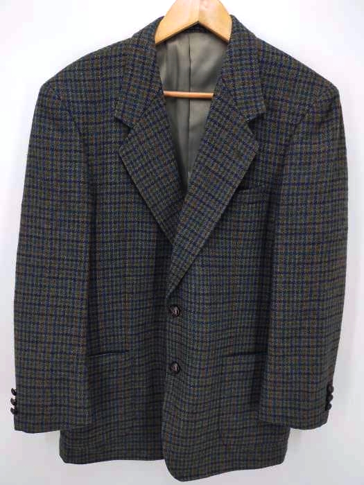 USED古着(ユーズドフルギ) RONSON×finest cloth by saddleworth チェック柄2Bテーラードジャケット メンズ  M
