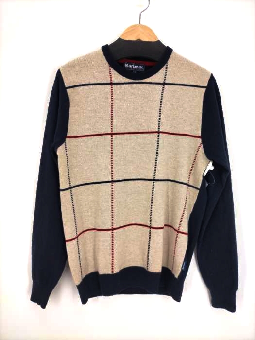 Barbour(バブアー) ウィンドウペン SHETLAND WOOL ニット メンズ  S