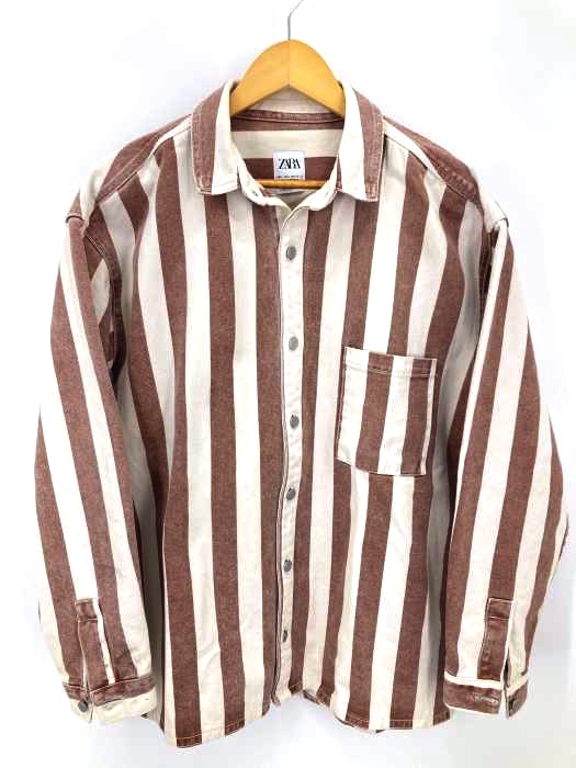 ZARA(ザラ) ストライププリントデニムカバーオール メンズ import：L
