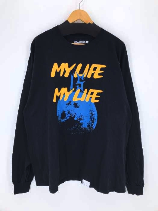 FORTY PERCENTS AGAINST RIGHTS(フォーティーパーセントアゲインストライツ) MY LIFE IS MY LIFE アームロゴプリントカットソー メンズ JPN：XL