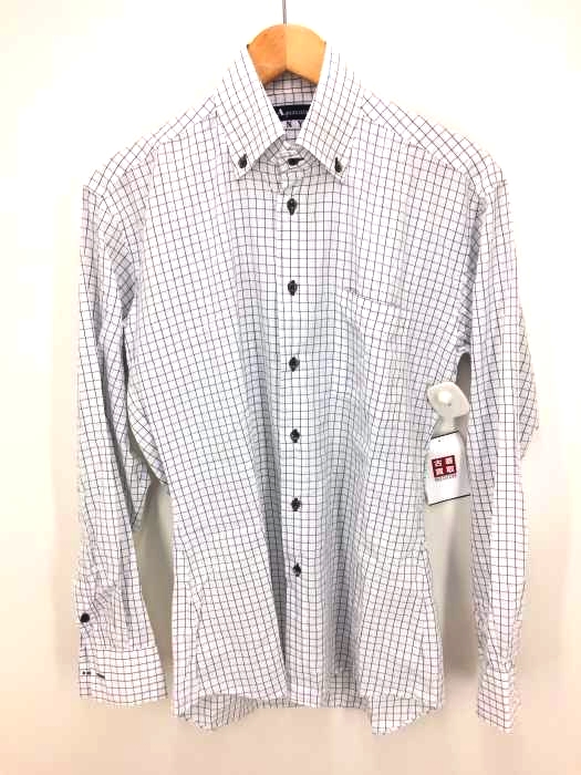 AQUASCUTUM(アクアスキュータム) チャックボタンダウンシャツ」 メンズ 表記無